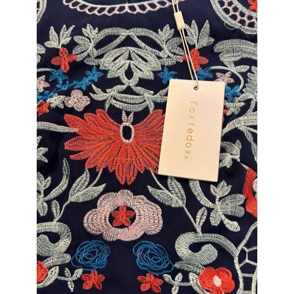 Anthropologie Foxiedox Sierra Embroidered Mini Dress Boho XS NWT - Picture 6 of 8